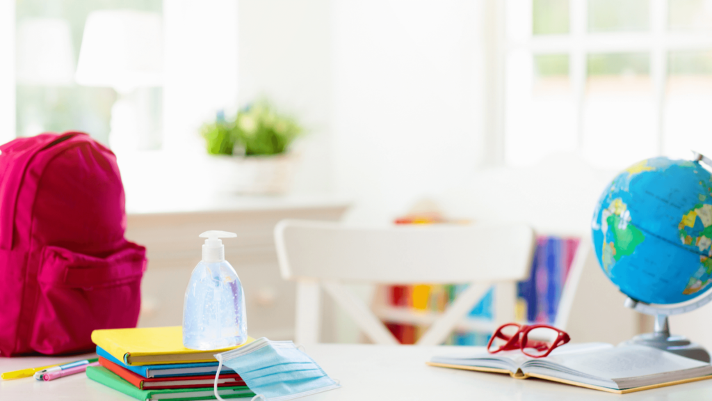 School Supplies On Desk