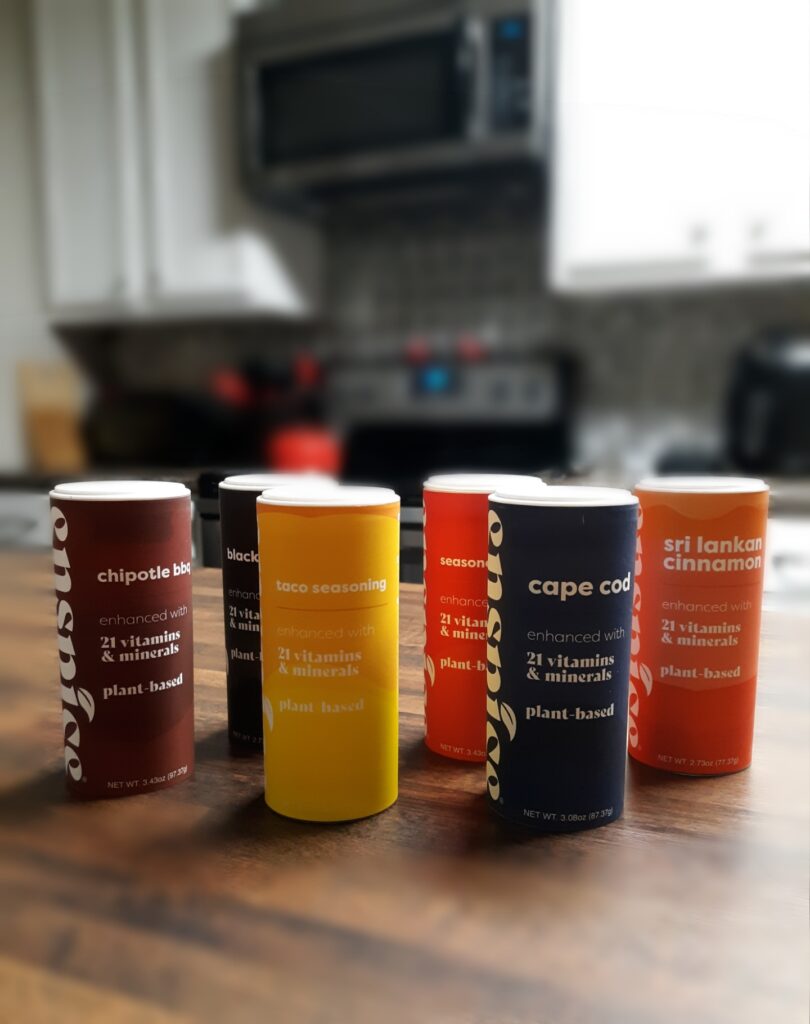 Row Of Spices On Counter