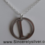 silver custom initial necklace