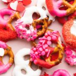 Valentine’s Day Chocolate Dipped Pretzels